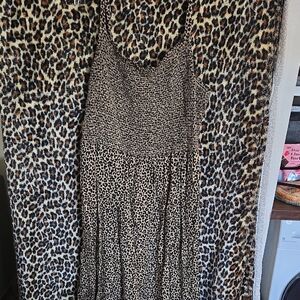 Old Navy Leopard Print Cami Dress - Tan & Black